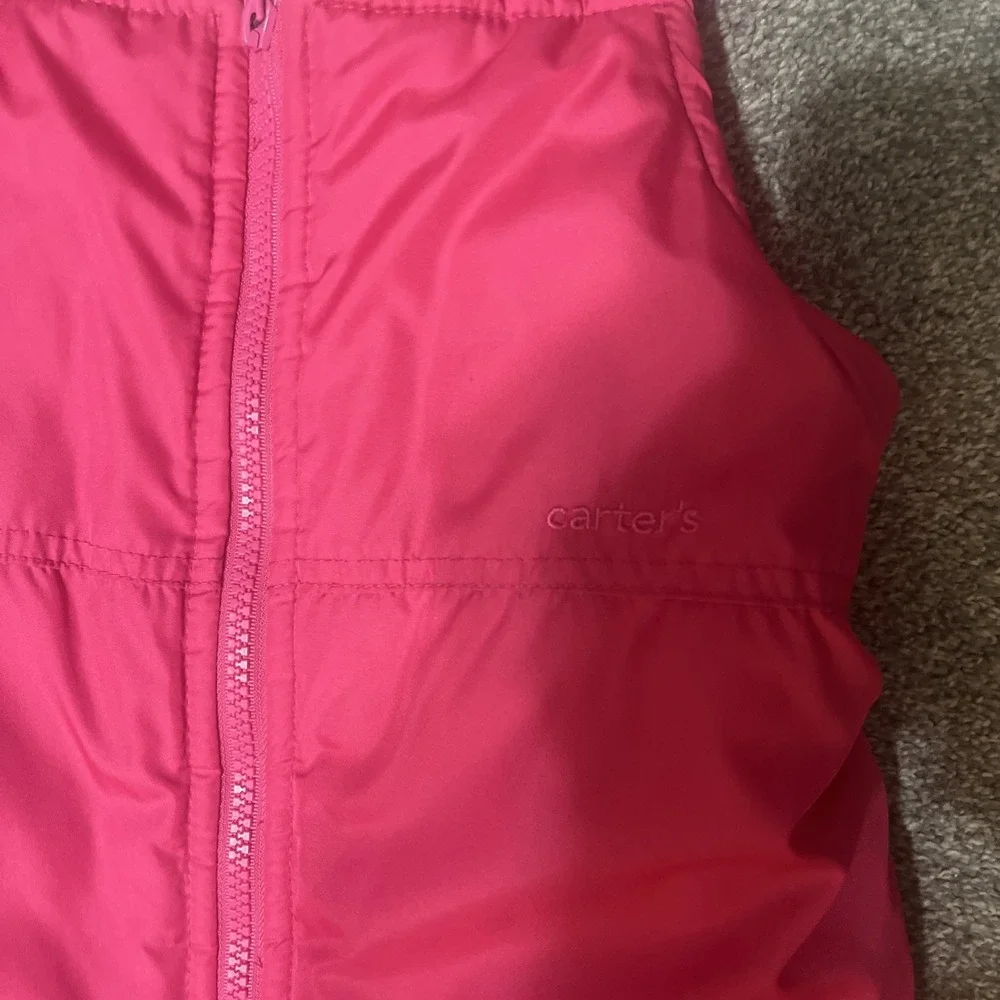Carter's‎ Girls Pink Snow Bib Overalls Sz Large  6X Waterproof Insulated Winter